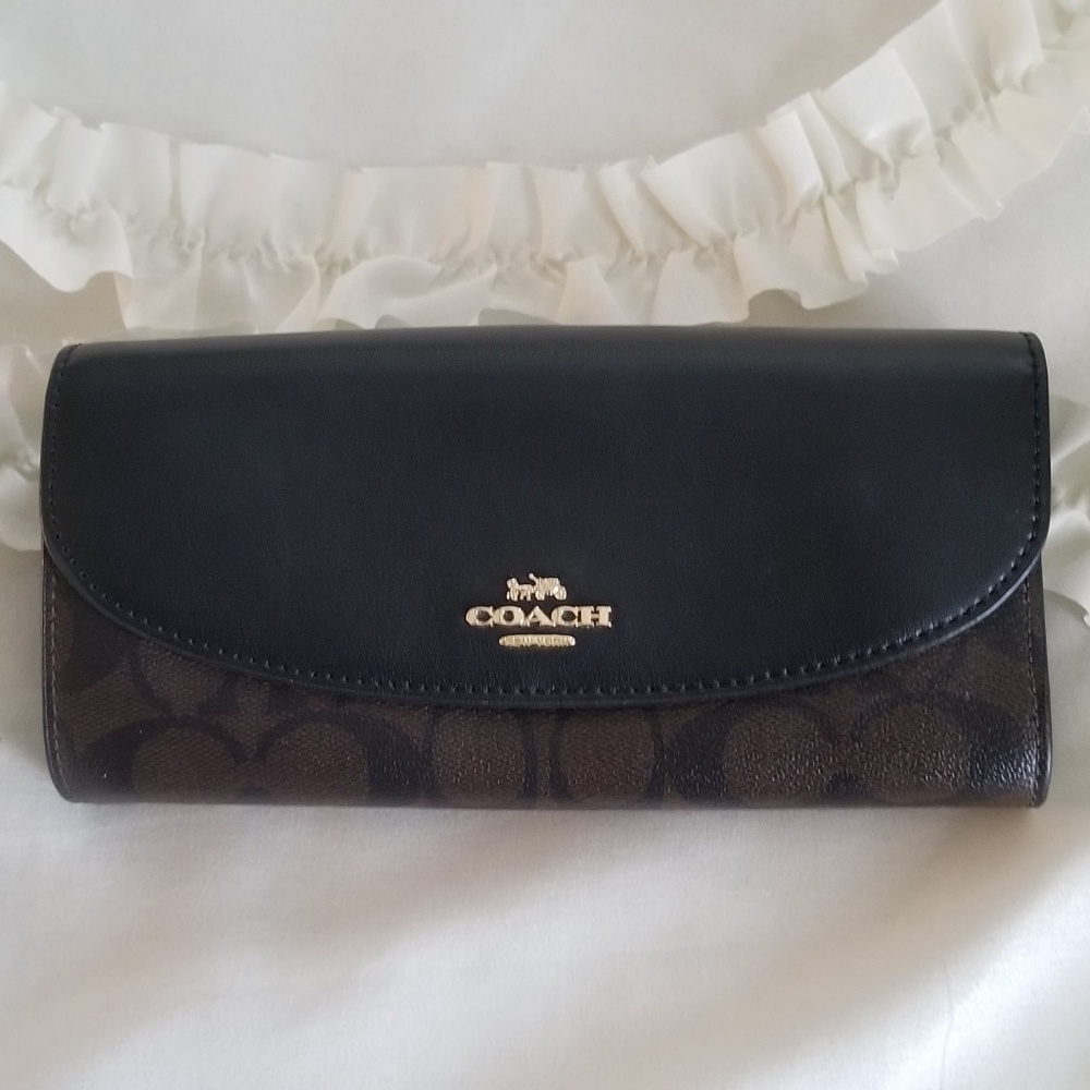 Coach Signature Leather Envelope Wallet